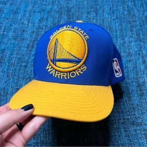 Mitchell & Ness 2015 Golden State Warriors Snap Back Hat in Blue Yellow